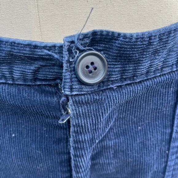 Vintage 1980s OP Ocean Pacific Wide Leg Corduroy Blue Pants Unisex Surfer - Picture 4 of 13